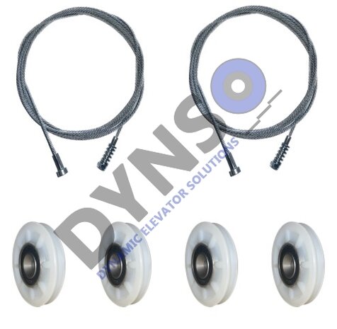 Basis Revisionsset Fermator 50/11, Kabinentür, Zentral, 4 Flügel (4PCP)