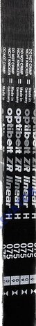 Sematic Zahnriemen H075 schwarz 19mm, Zahnhöhe 4,5mm, Zahnabstand 13mm. Pr/mtr.