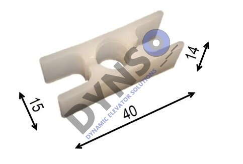 Fermator doorguide 40/11 with notch for round and straight mounting plate