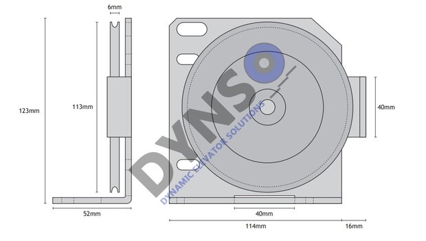 Kone roperollerler AMD Left including bracket