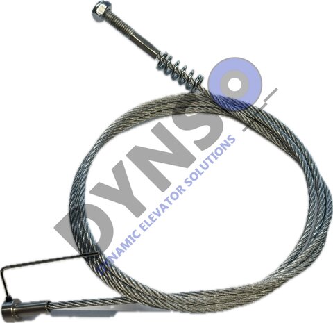 Mac Puarsa universele koppelkabel , L= 2000mm, ø=3mm, 6mm draad veer en eindstop met inbus.