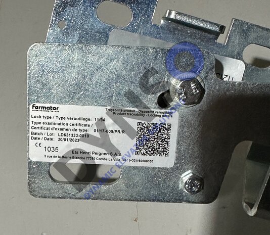 Schindler Schachttürschloss T82/T812 für QKS11 Rechtsöffnung