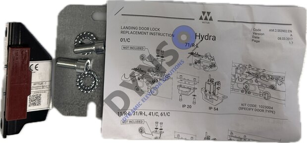 Selcom / Wittur HYDRA 3201 Schachtdeur vergrendeling Centraal openend inclusief brugstuk, 11R-L