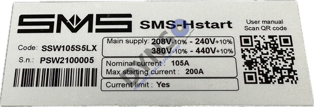 SMS Softstarter 105A, SSW105SLX