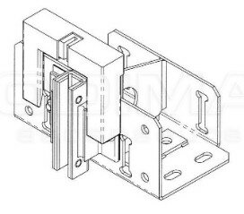 Sodimas slofvoerhouderset incl. stalen behuizing, 16mm voering en smeerpot, tbv van bovenzijde cabine (vervanger van de aluminium behuizing met halfronde slofvoeringen)
