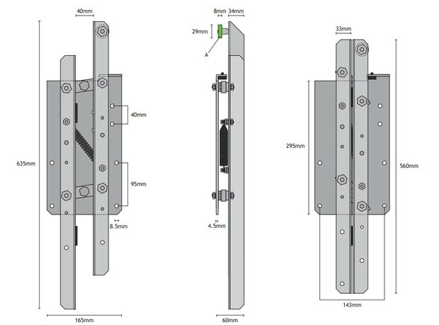 Otis Ontgrendelschaats, rechts openen, FAA24390D1