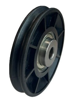 Kabelrol, 64mm, asgat 8mm, kunststof, toepasbaar op Otis Prima schachtdeur 