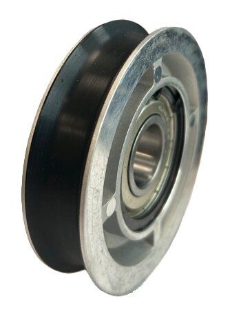 Deurrol, 85mm, vlakke rail, aluminium versie, toepasbaar op Otis Europa 2000 cabinedeur