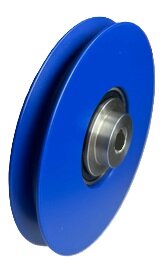 DYNSO Blue-Line kabelrol 64mm, verzonken asgat 8mm, toepasbaar op Kone Espace schachtdeur