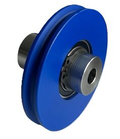 DYNSO Blue Line, 64mm, incl. bus met 8mm asgat, toepasbaar op Kone Espace schachtdeur (kabelrol voor tussen looprails)
