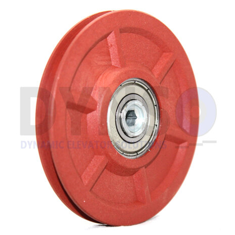 Kabelrol, 70mm, met as M8, toepasbaar op Kone AMD R2 cabine/schachtdeur
