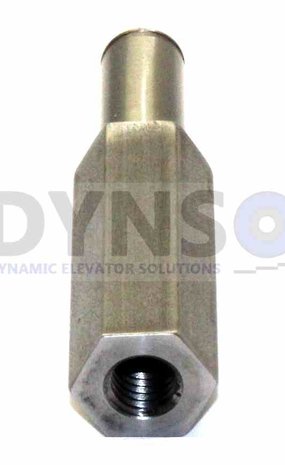 DYNSO As 53mm met inwendig schroefdraad M8 tbv tandriem verbinding koppelstuk