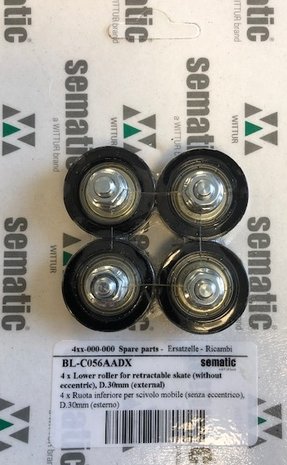 Sematic rol 30mm tbv ontgrendelschaats (4-pak)