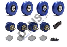 Basis revisiepakket DYNSO Sematic 2000, kooi/schachtdeur 60mm rollen, telescoop, 2 vleugels Basis revisiepakket DYNSO Sematic 2000, kooi/schachtdeur 60mm rollen, telescoop, 2 vleugels